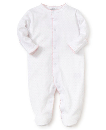 baby girl white new kissy dots print footie