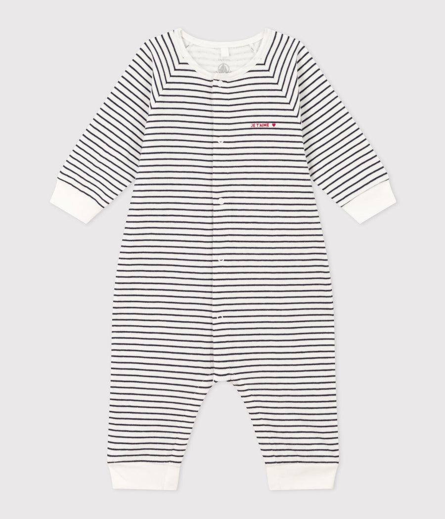 baby boy navy striped romper