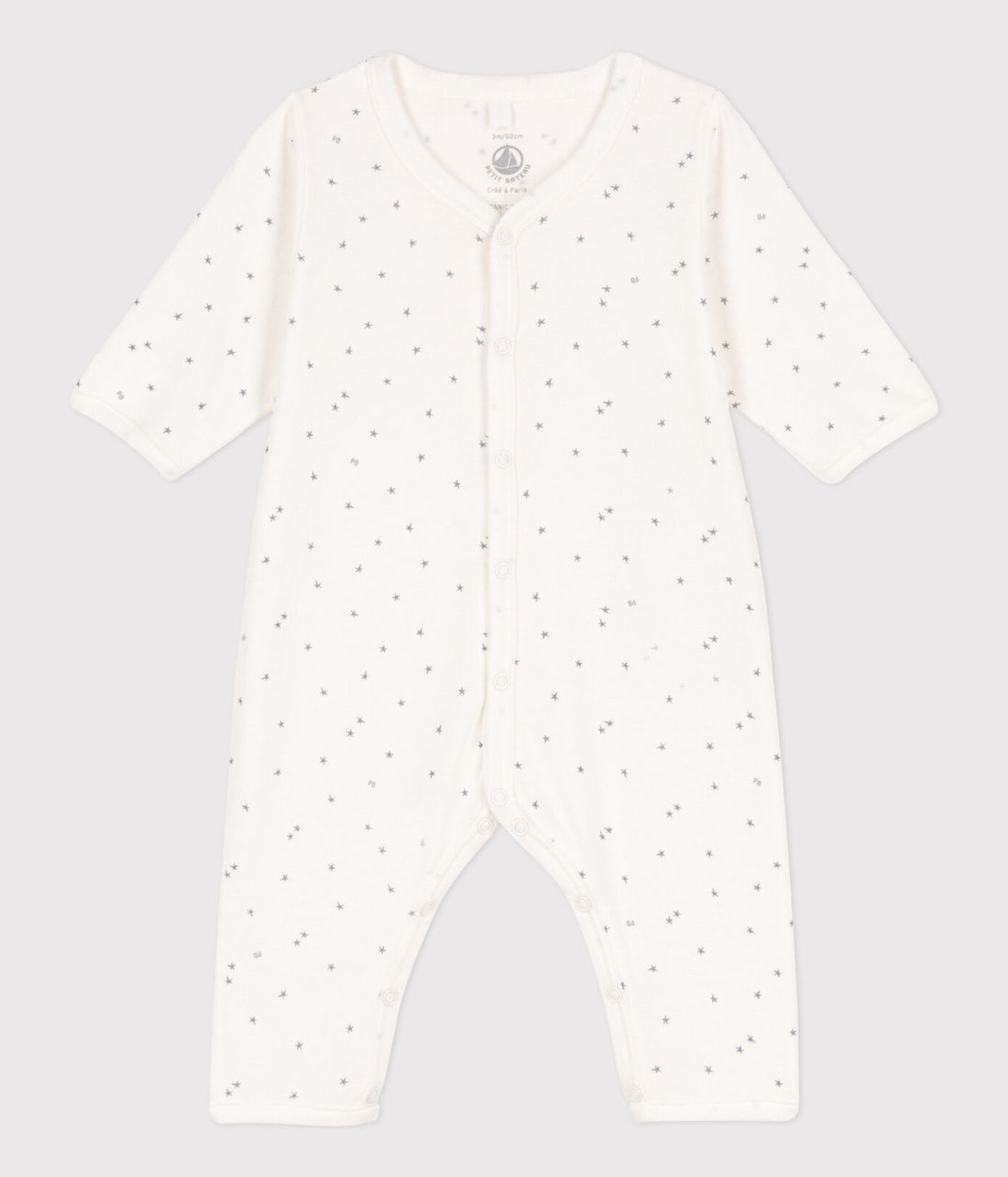 baby boy white star romper