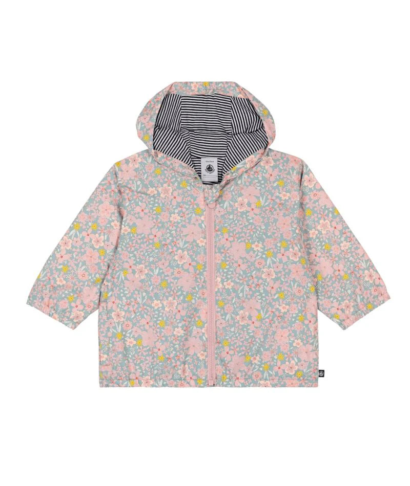 floral hooded jacket