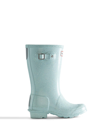 big kid glitter boots gentle blue
