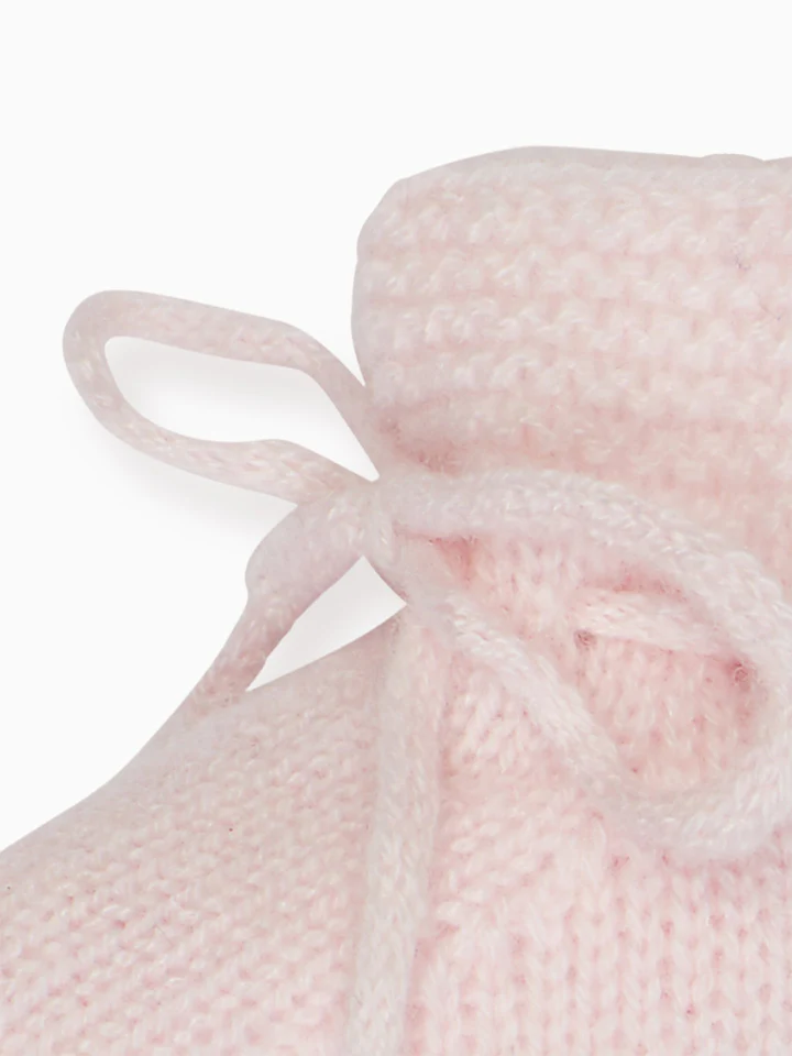 baby pink evita cashmere booties