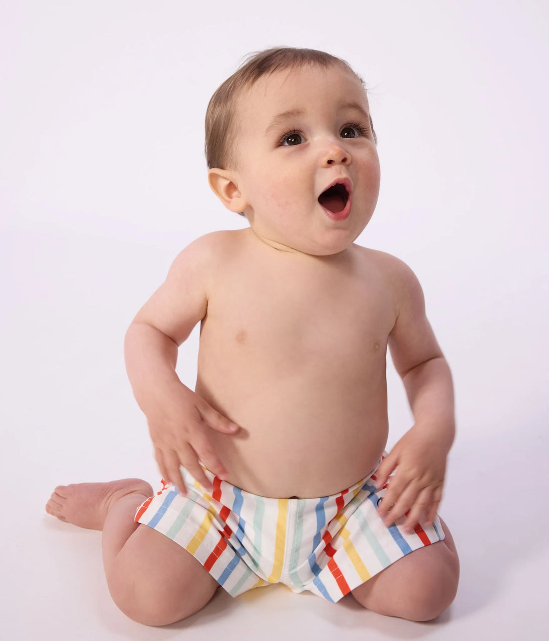 stripe swim short