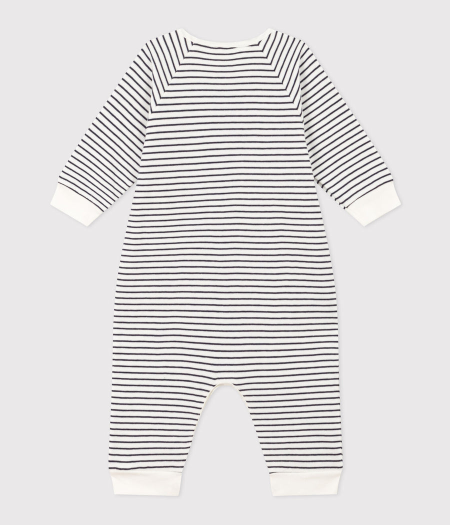 baby boy navy striped romper
