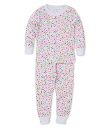 baby girl pink floral pajama set