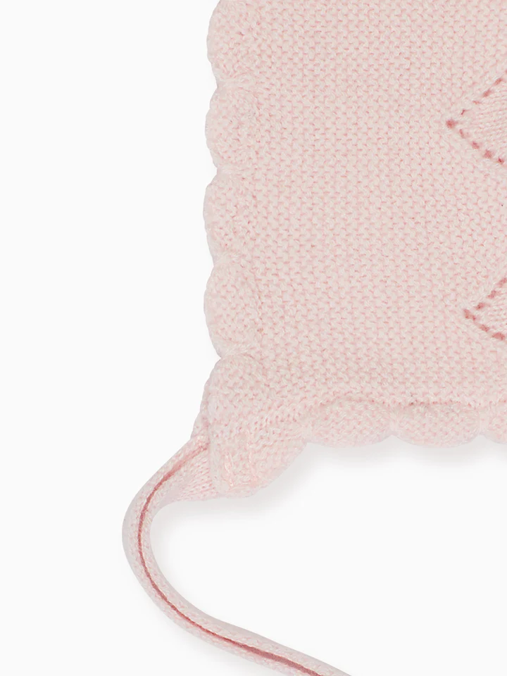 baby pink abril cashmere bonnet