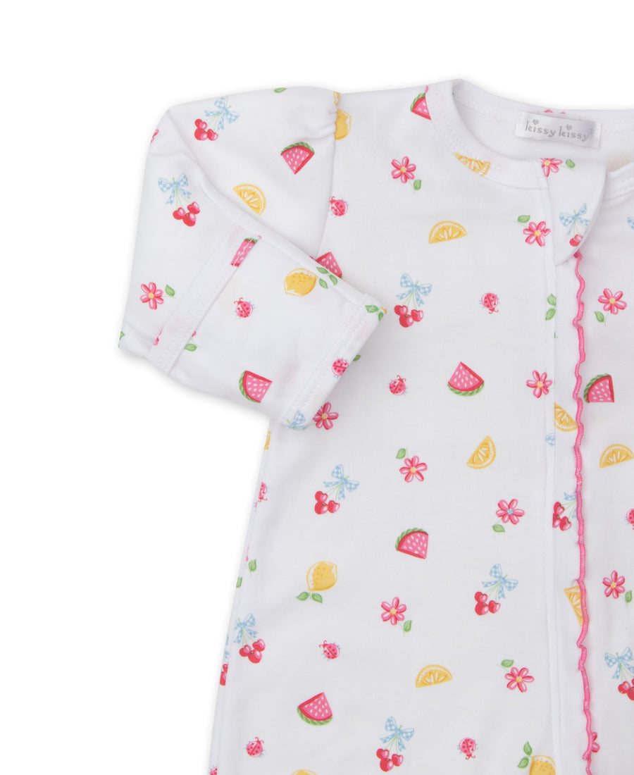 baby girl multi tropical dreams footie w/zip