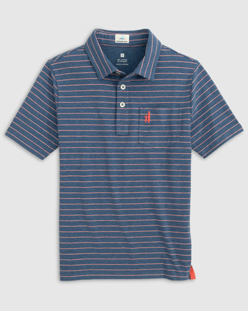 boys blue neese stripe polo