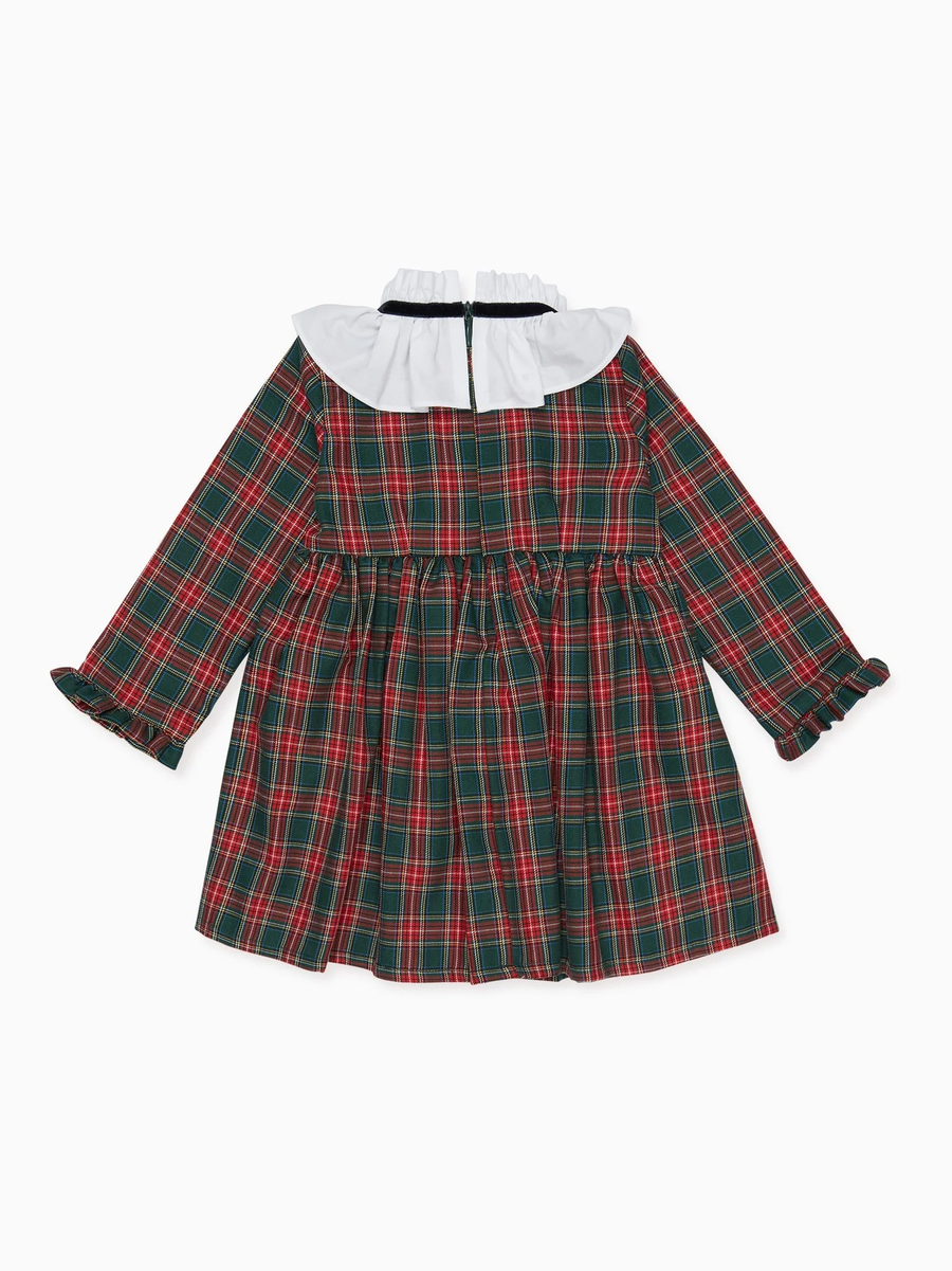 girls tartan flora dress