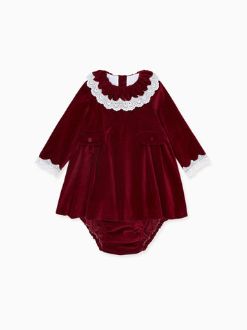 baby burgundy daroca set