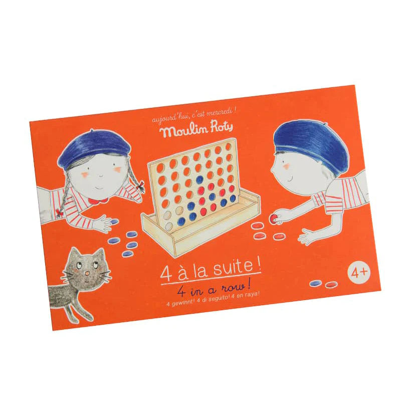 wooden 4-in-a row game