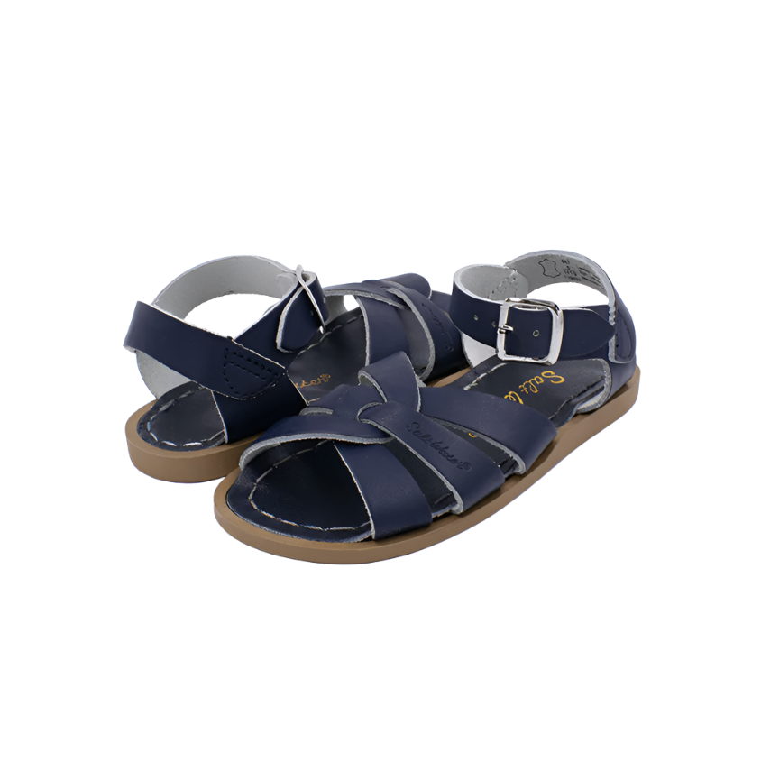 girls navy salt water original sandals