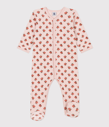 baby girl pink floral romper