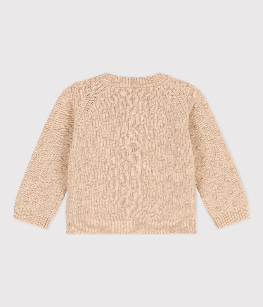 baby cream cardigan
