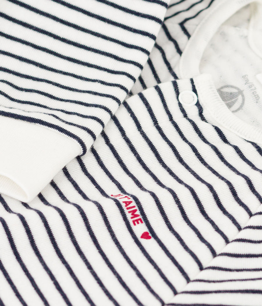 baby boy navy striped romper