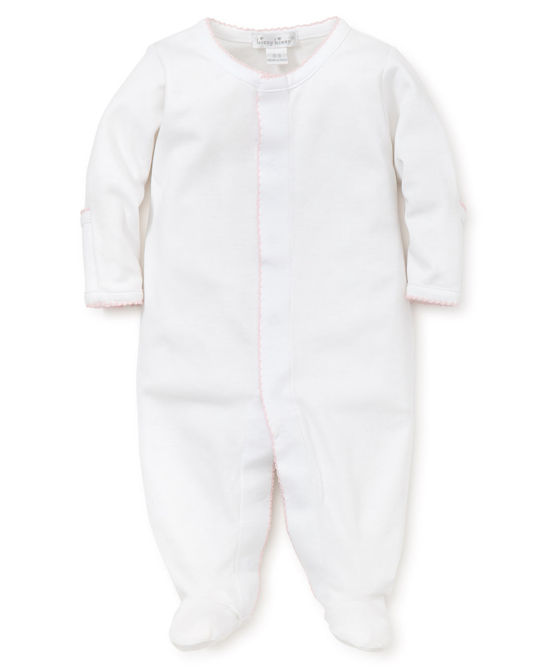 baby white kissy kissy basics footie new