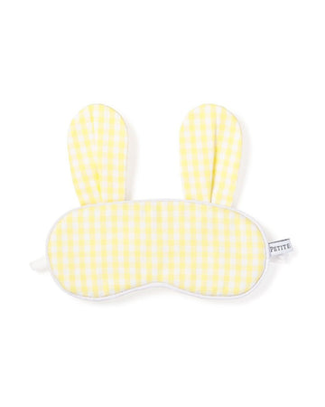 yellow gingham bunny eye mask