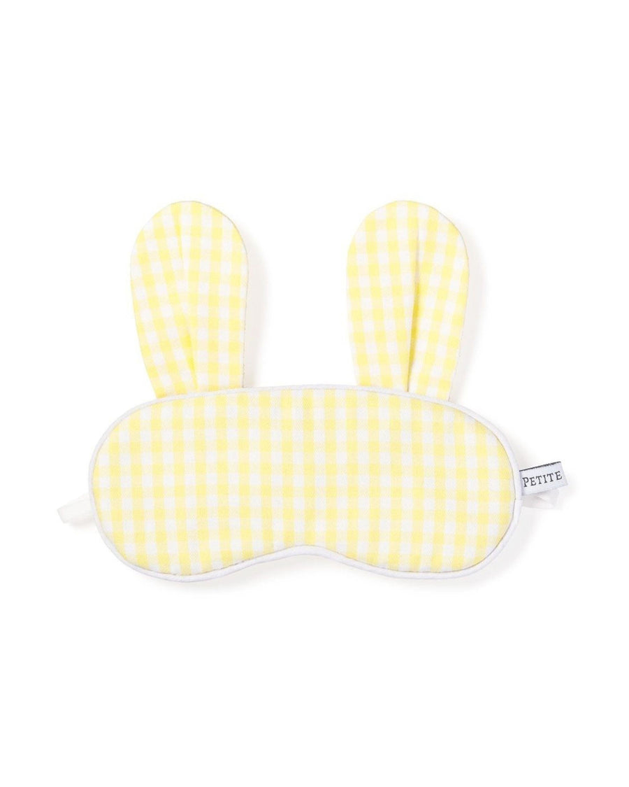 yellow gingham bunny eye mask