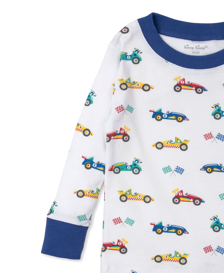 race car rally pajama set