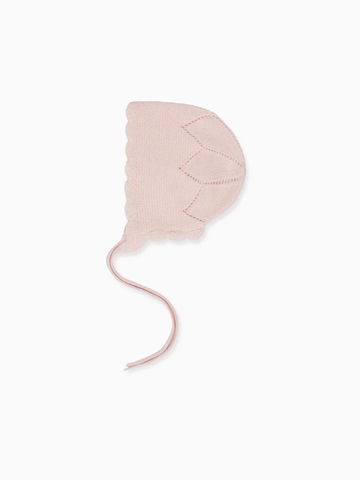 baby pink abril cashmere bonnet