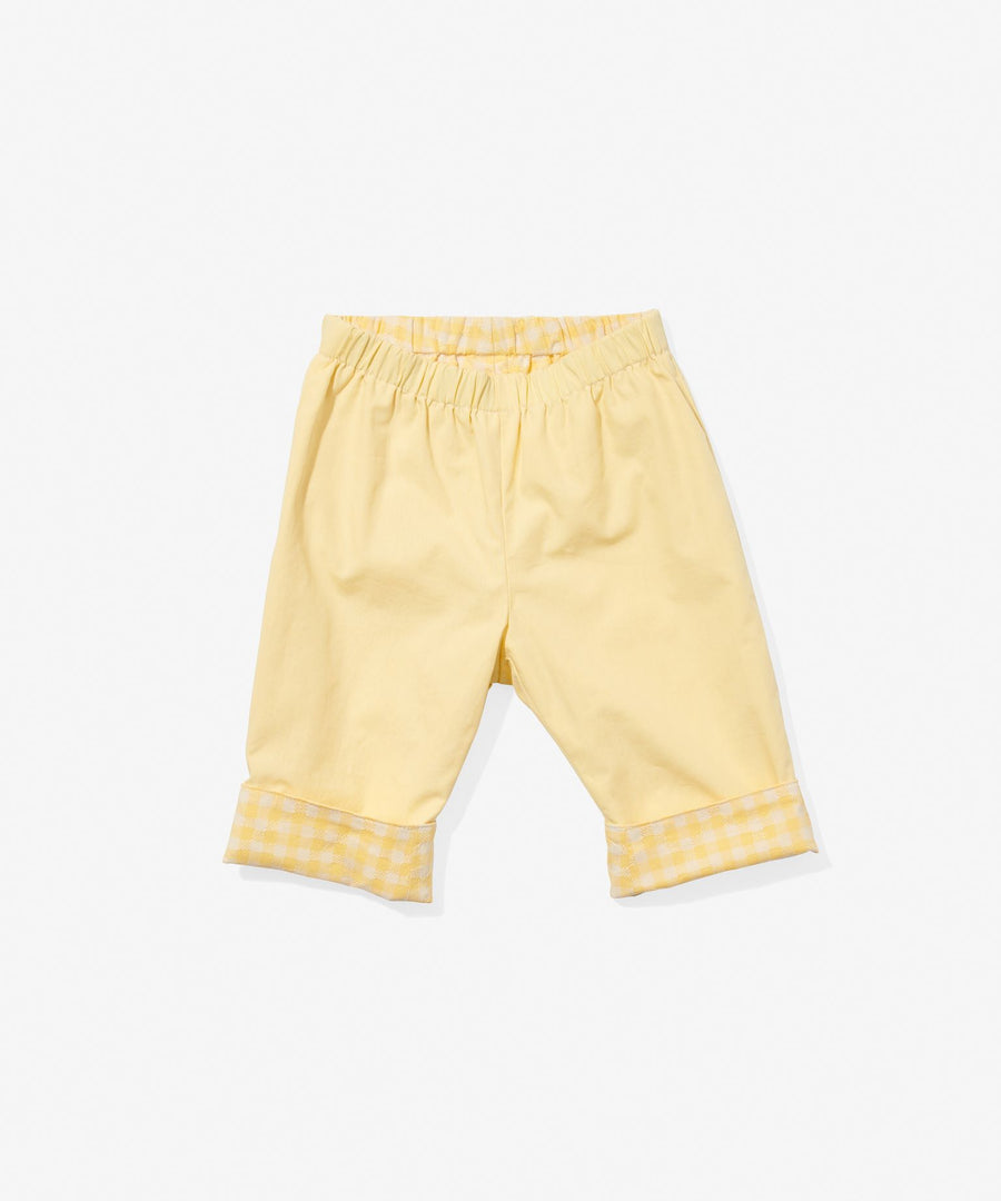 baby yellow reversible pants