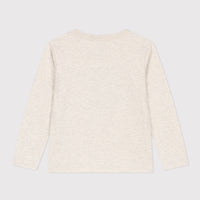 boys cream ls dog tee