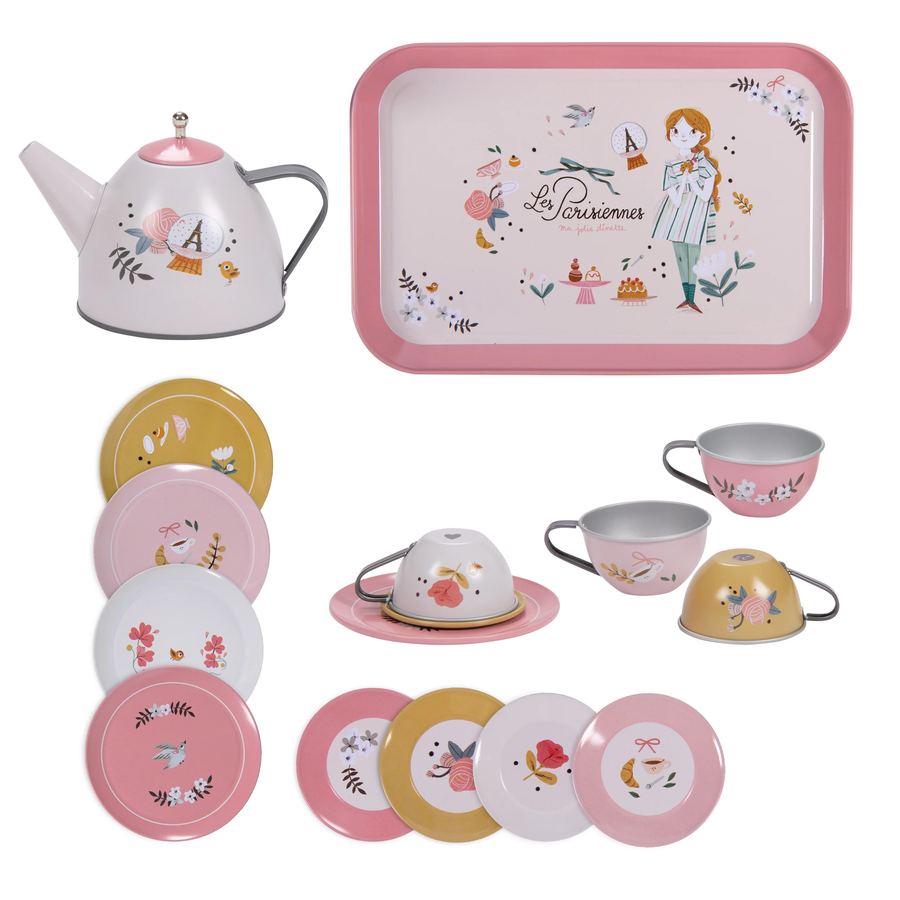 the parisiennes tea party set suitcase