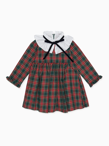 girls tartan flora dress