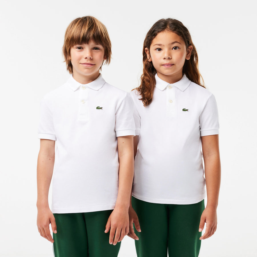 kids white polo shirt