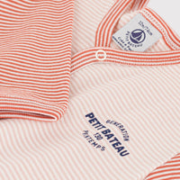 front snap stripe logo footie