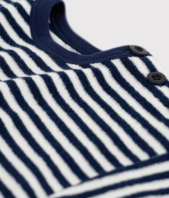 terry stripe sweatshirt