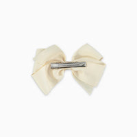 big bow clip off white