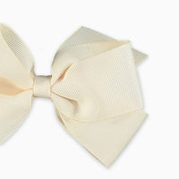 big bow clip off white
