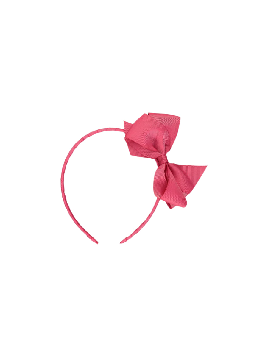 big bow headband fuchsia
