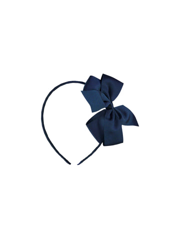 big bow headband navy