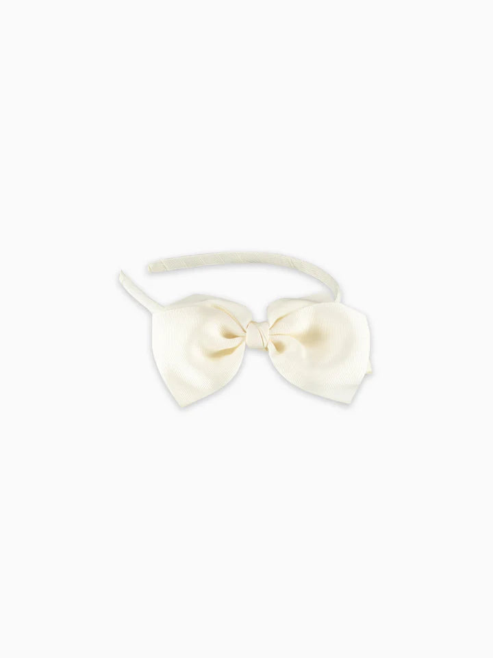 big bow headband off white