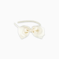 big bow headband off white