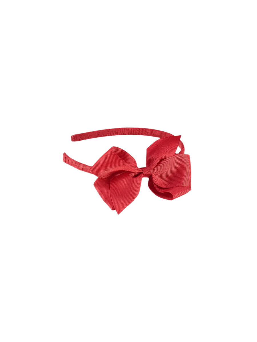 big bow headband red