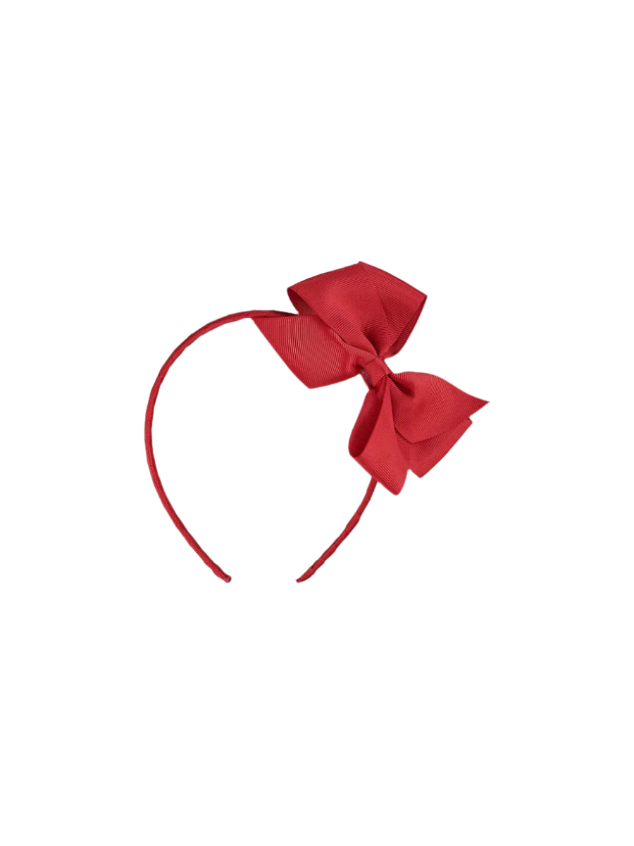 big bow headband red