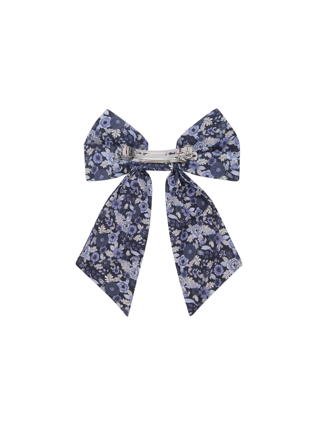 long bow clip navy floral