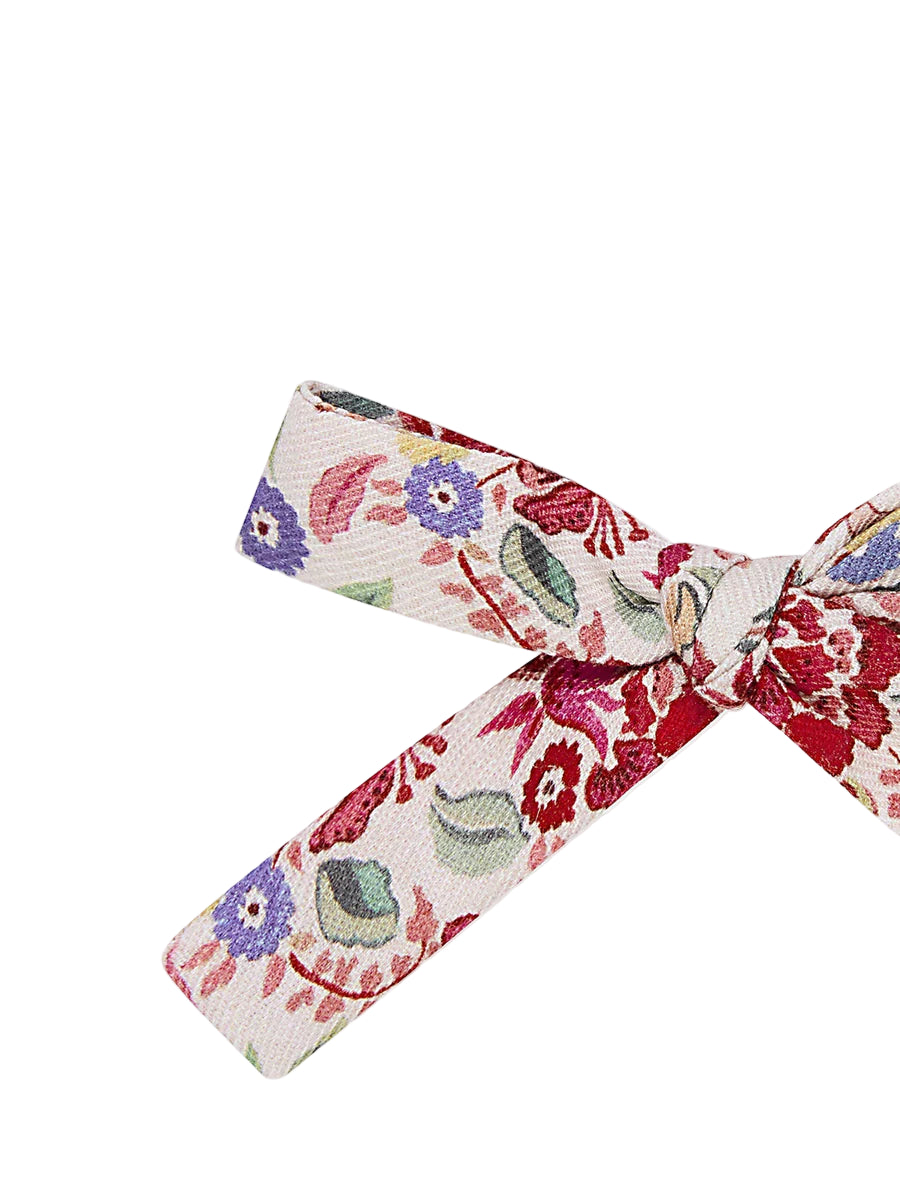 ribbon bow clip pink floral