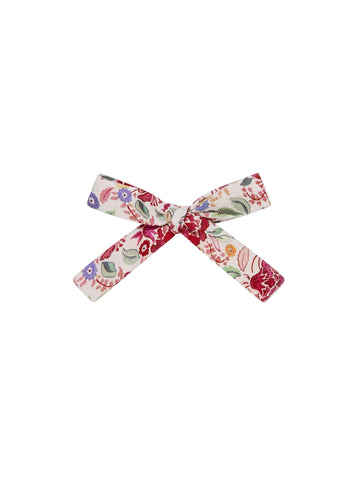 ribbon bow clip pink floral