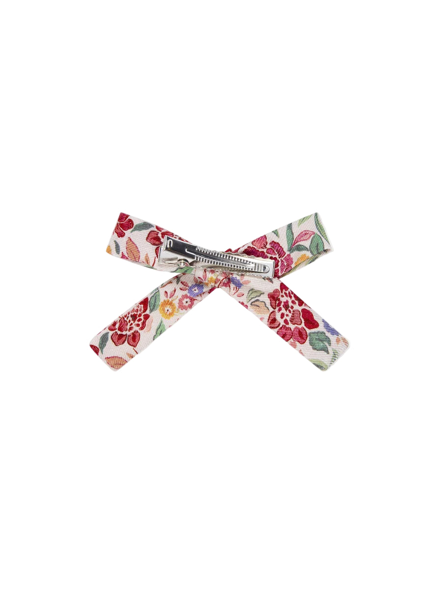 ribbon bow clip pink floral