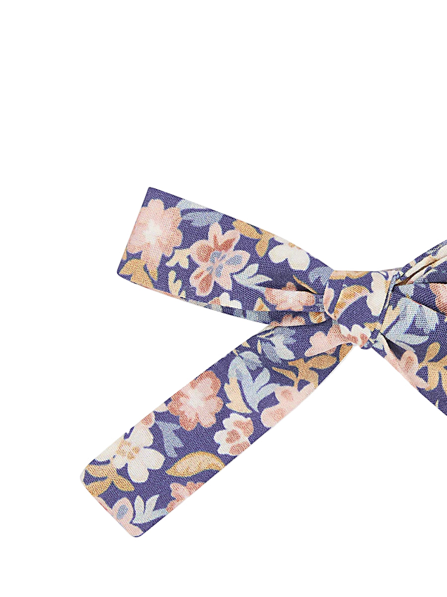 ribbon bow clip blue floral
