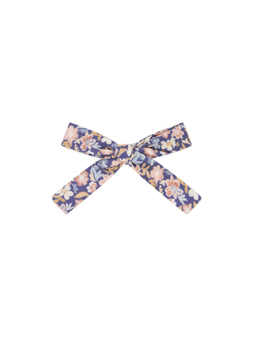 ribbon bow clip blue floral
