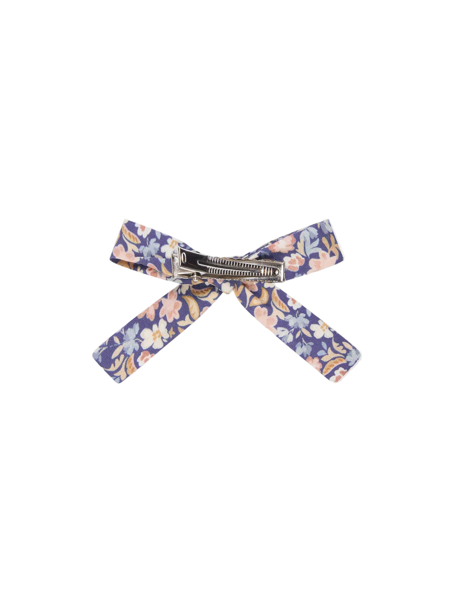 ribbon bow clip blue floral