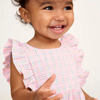 ruffled romper