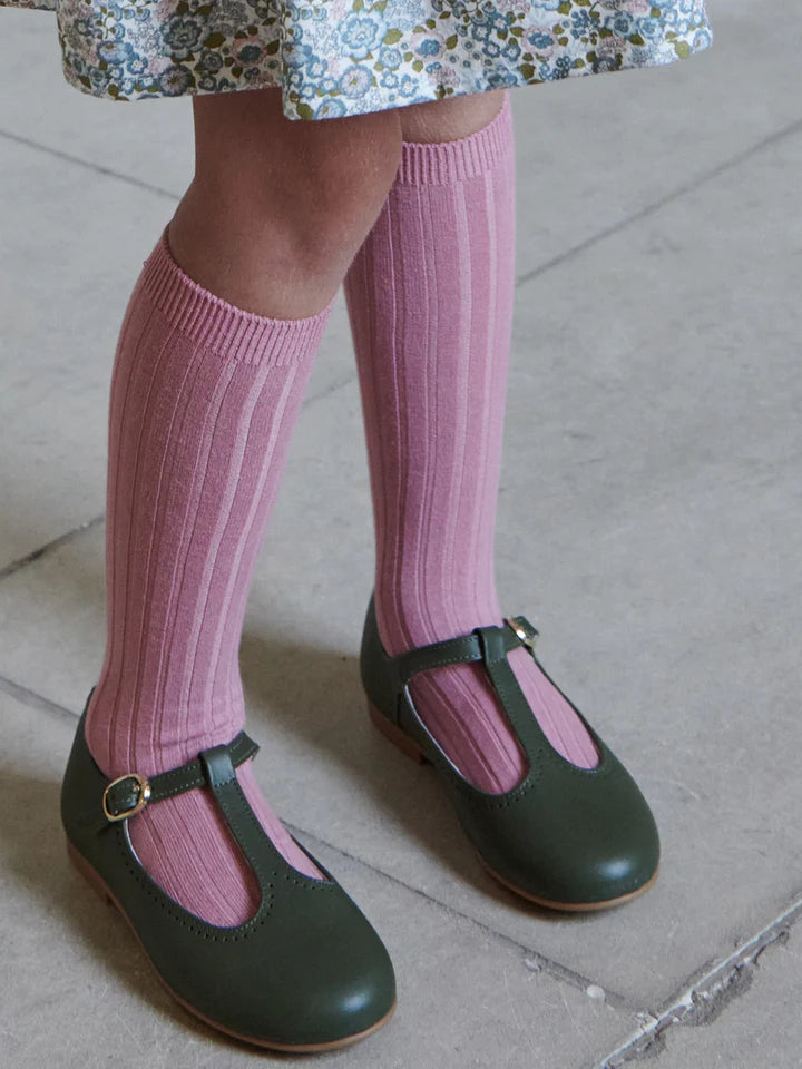 ribbed knee high socks