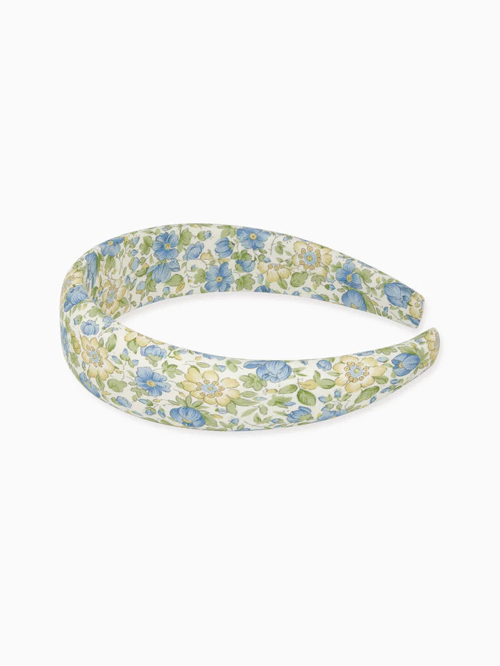 wide headband green floral