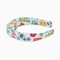 top knot headband ivory rose